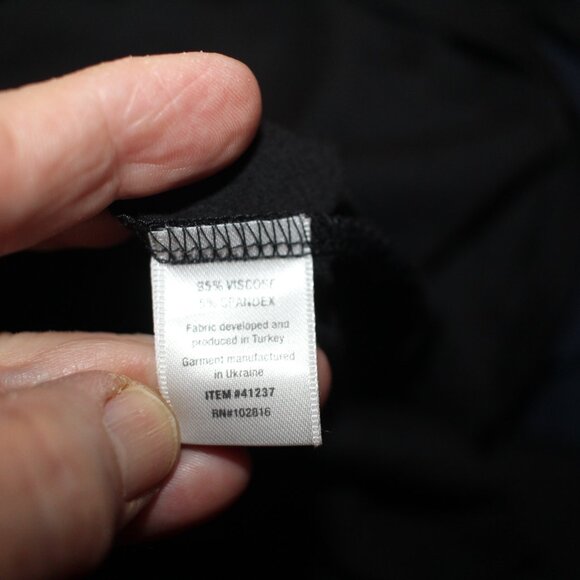 Garnet Hill Knit Black Trapeze Dress 3/4 Sleeve XL Old Money - Picture 9 of 10